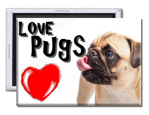 Love Pugs – Fridge Magnet