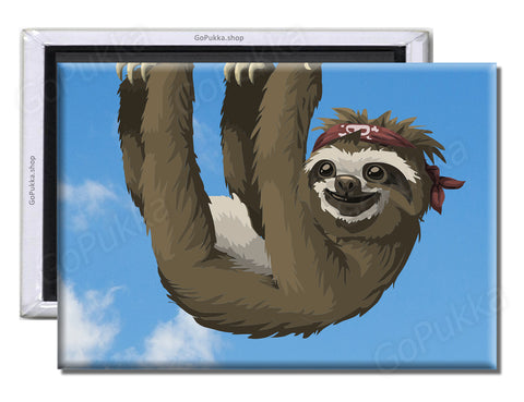 Chilled Out Sloth Hanging – Cool Fridge Magnet