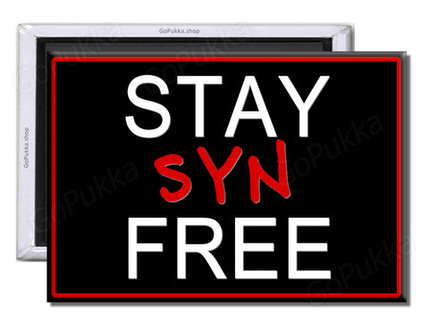 STAY SYN FREE (BLK) – Weight Watchers / Slimming World Diet Fridge Magnet