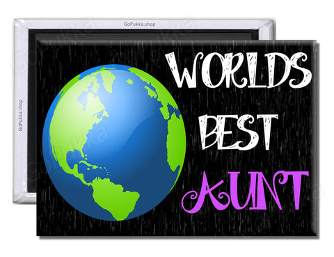 Worlds Best Aunt – Aunty Fridge Magnet