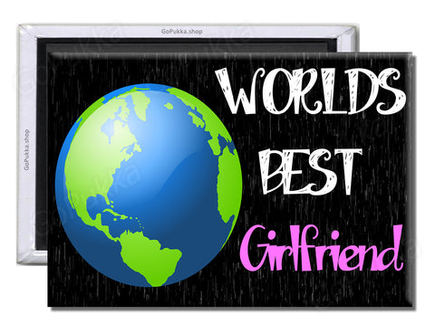 Worlds Best Girlfriend – Valentines Day Fridge Magnet