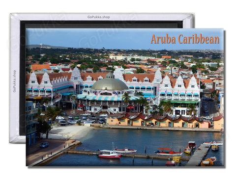 Aruba Caribbean Boats - Souvenir Fridge Magnet