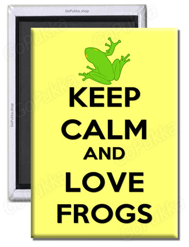 Keep Calm And Love Frogs - Fridge Magnet