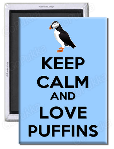 Keep Calm And Love Puffins – Fridge Magnet