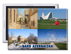 Baku Azerbaijan - Souvenir Fridge Magnet