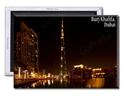 Burj Khalifa Dubai Night - Souvenir Fridge Magnet