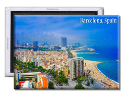 Barcelona Spain Beach & Sea - Souvenir Fridge Magnet