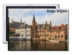 Bruges Belgium Canals - Souvenir Fridge Magnet