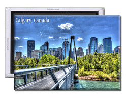 Calgary Bridge Canada ART - Souvenir Fridge Magnet