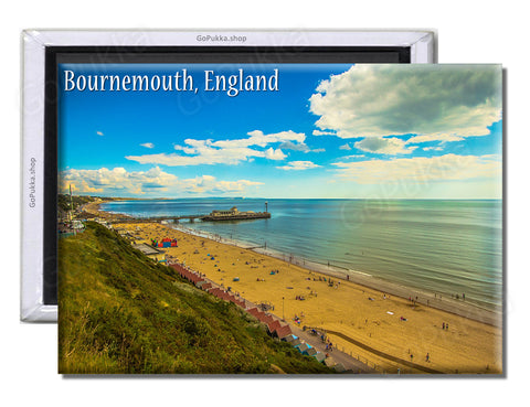 Bournemouth BeachEngland UK - Souvenir Fridge Magnet