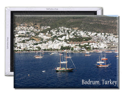 Bodrum Boats Turkey - Souvenir Fridge Magnet