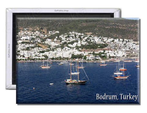 Bodrum Boats Turkey - Souvenir Fridge Magnet