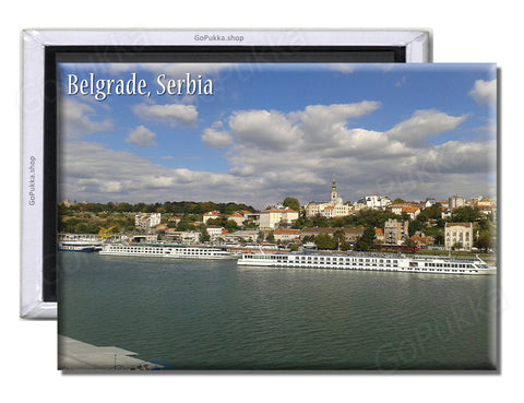 Belgrade Serbia River - Souvenir Fridge Magnet