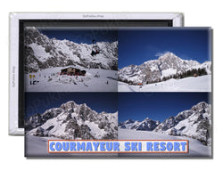 Courmayeur Ski Resort - Souvenir Fridge Magnet