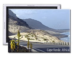 Cape Verde Africa Road View - Souvenir Fridge Magnet