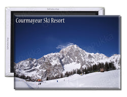 Courmayeur Ski Resort Mountain - Souvenir Fridge Magnet