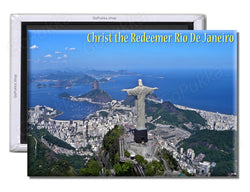 Christ The Redeemer Rio De Janeiro From Back - Souvenir Fridge Magnet