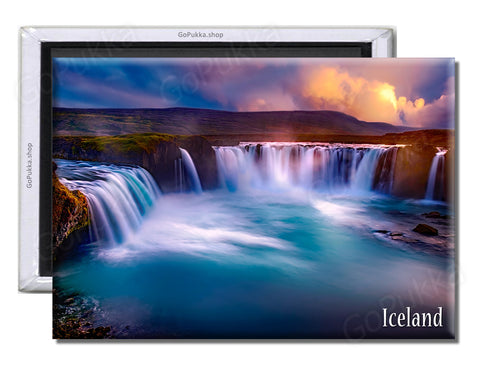 Iceland Waterfalls  - Souvenir Fridge Magnet