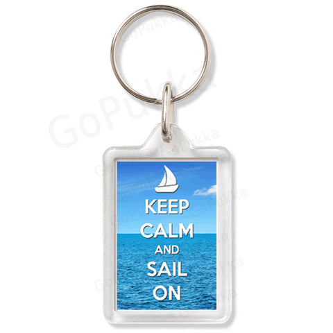 keep Calm And Sail On – Keyring