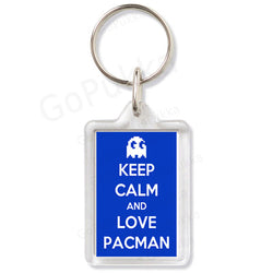 Keep Calm And Love Pacman (Blue) – Arcade Keyring