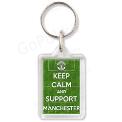 Keep Calm And Support Manchester – Keyring