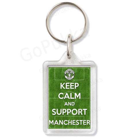 Keep Calm And Support Manchester – Keyring