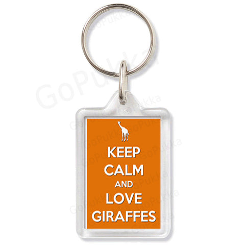 Keep Calm And Love Giraffes – Keyring