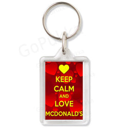 Keep Calm And Love McDonalds (Hearts) – Keyring