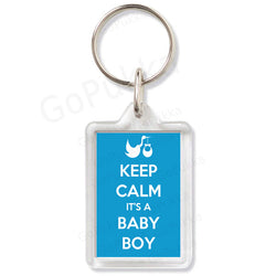 Keep Calm It's A Baby Boy – Keyring