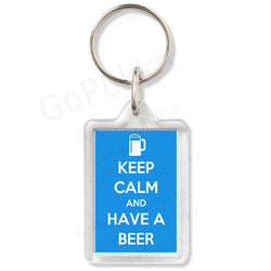 Keep Calm And Have A Beer (Blue) – Keyring