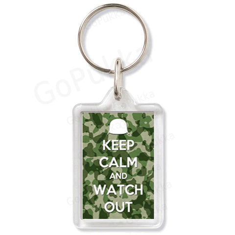 Keep Calm And Watch Out (Army) – Keyring