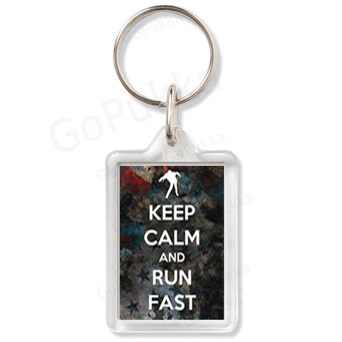 Keep Calm And Run Fast – Keyring