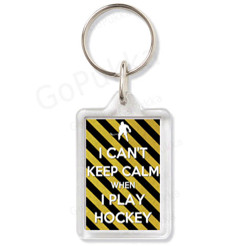 I Cant Keep Calm When I Play Hockey – Keyring