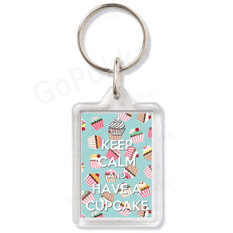 Keep Calm And Have A Cupcake – Keyring