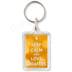 Keep Calm And Love Giraffes – Keyring