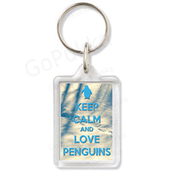 Keep Calm And Love Penguins – Keyring