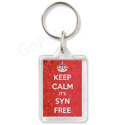 Keep Calm It's Syn Free (Slimming World Inspired) – Keyring