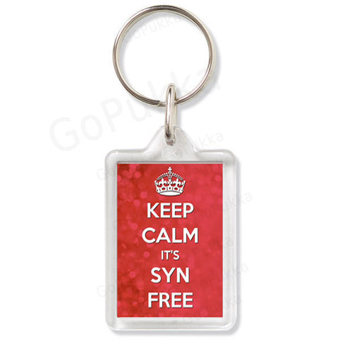 Keep Calm It's Syn Free (Slimming World Inspired) – Keyring