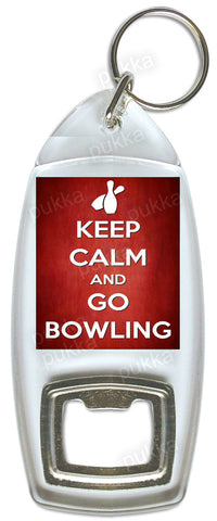 Keep Calm And Go Bowling – Bottle Opener Keyring