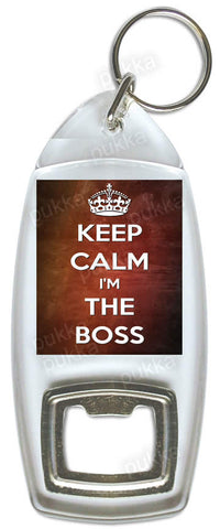 Keep Calm I'm The Boss – Bottle Opener Keyring