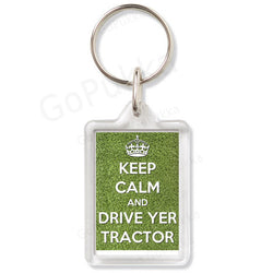 Keep Calm And Drive Yer Tractor (Grass) – Keyring