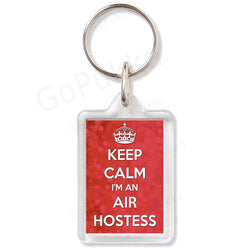 keep Calm I'm An Air Hostess – Keyring