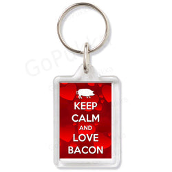 Keep Calm And Love Bacon – Keyring