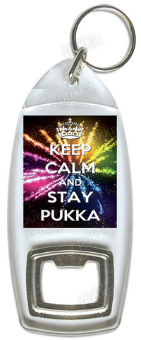 Keep Calm And Stay Pukka – Bottle Opener Keyring