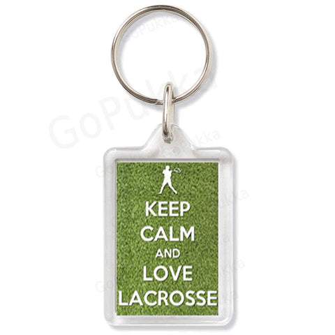 Keep Calm And Love Lacrosse – Keyring