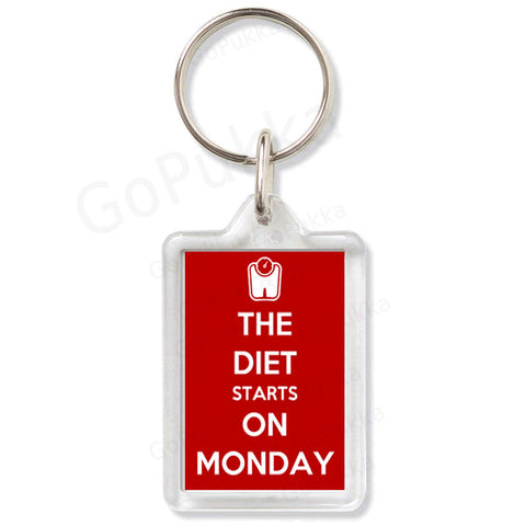 The Diet Starts On Monday – Keyring