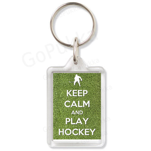 Keep Calm And Play Hockey – Keyring