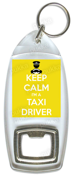 Keep Calm I'm A Taxi Driver – Bottle Opener Keyring