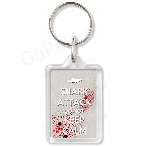 Shark Attack Do Not Keep Calm  – Keyring