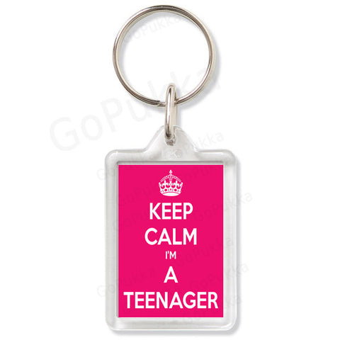 Keep Calm I'm A Teenager (Pink) – Keyring